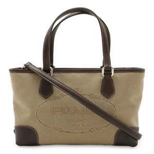 PRADA Brown Leather Shoulder Bag